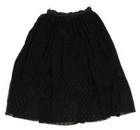 Čierna plisovaná sukňa s hviezdičkami C&A