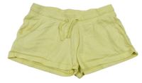 Žlté bodkované bavlnené kraťasy H&M