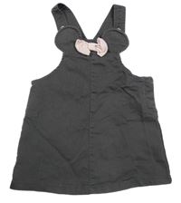 Tmavosivé rifľové na traké šaty s mašlou Disney + H&M
