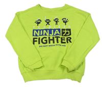 Limetková mikina s Ninjago INFINITY KIDS