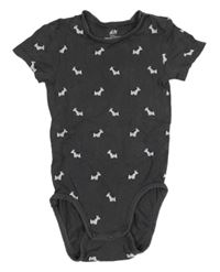 Tmavosivé body s koníky H&M