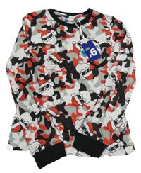 Nové - army pyžamové vánoční triko se Santy huLLabaLOO