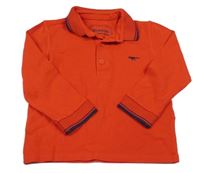 Červené mikinotriko s dinosaurom a golierikom Bluezoo