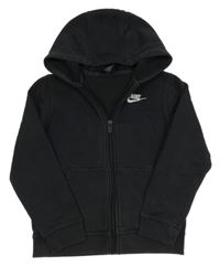 Černá propínací mikina s logem a kapucí Nike