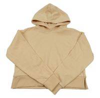 Karamelová crop mikina s kapucí H&M