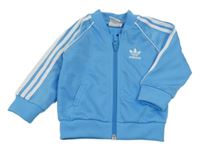 Modro-bílá propínací sportovní mikina Adidas
