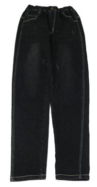 Černé teplákové rifle ošoupaného vzhledu DSOUARED2