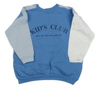 Modro-světlemodro-biela oversize mikina s nápismi George