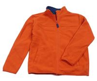 Červená fleecová prepínaci mikina s nášivkou St. Bernard