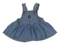 Modré teplákové rifľové šaty s vreckom s nášivkou OshKosh