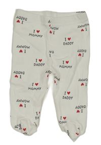 Bílé polodupky s nápismi a srdiečkami LC WaIKIKI