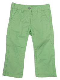 Zelené chino plátenné nohavice impidimpi