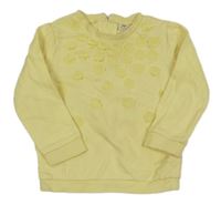 Žltá mikina s 3D kvety F&F