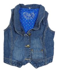 Modrá rifľová crop vesta Debenhams