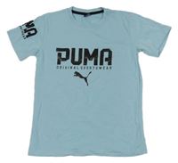 Světlemodré melírované tričko s logem PUMA
