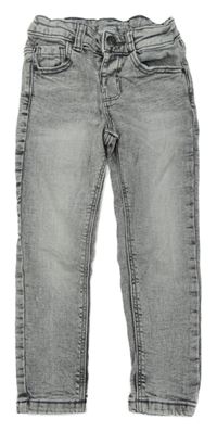 Šedé plísňové stretch skinny rifle Denim Co.