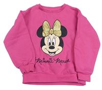 Tmavorůžová mikina s Minnie Primark