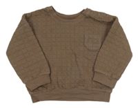 Hnedá prešívaná mikina s vreckom George