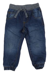 Modré cuff rifle s úpletovým pasom F&F