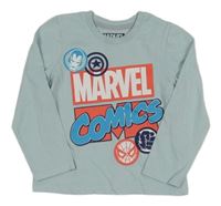 Svetlomodré tričko s logy Avengers Primark