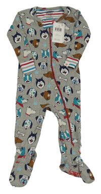 Nové - Šedý melírovaný overal se psy Hatley