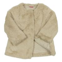 Béžová kožušinová podšitá bunda Next