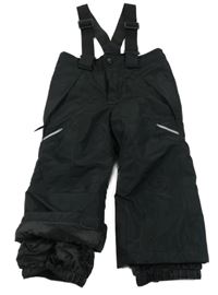 Černé šusťákové funkční oteplovačky s odepínacími kšandami Crivit