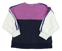 Fialovo-tmavomodro-svetlosivá mikina Next