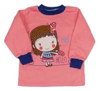 Lososová mikina s dívkou