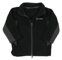 Čierno-tmavosivá fleecová prepínaci funkčná mikina Berghaus