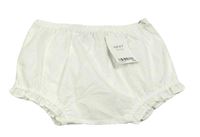 Nové - Bílé puntíkaté lehké kraťasy Next