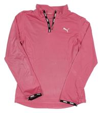 Lososová sportovní lehká mikina s logem Puma