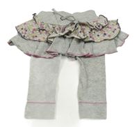 Šedé melírované lehké tepláky s vrstvenou sukní Mexx