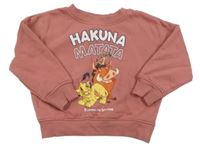 Starorůžová mikina s Lvím králem Disney