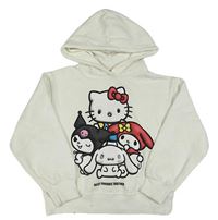 Smetanová mikina s Hello Kitty s přáteli a kapucí Zara