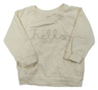 Biela mikina s nápisom H&M