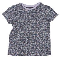 Fialovo-lila kvetované tričko George