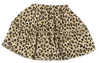 Béžovo-čierna sukňa s leopardím vzorom George