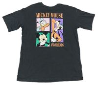Tmavosivé tričko s Mickeym a kamarády zn. H&M