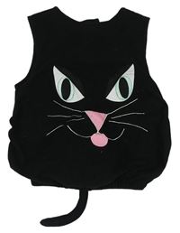Kostým - Černá vesta s ocasem - kočka 