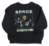 Čierna mikina s planetami Primark