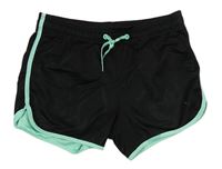 Čierno-zelené športové kraťasy H&M