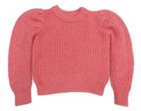 Ružový trblietavý crop sveter Matalan