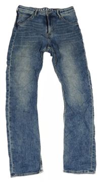 Modré melírované super soft skinny rifle 