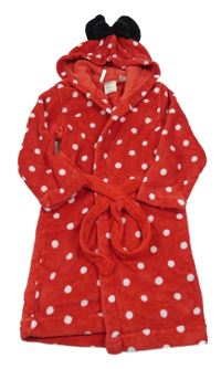 Červený puntíkatý župan s kapucí - Minnie H&M