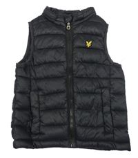 Černá šusťáková prošívaná zateplená vesta Lyle&Scott