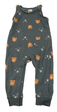 Tmavomodré na traké tepláky s medveďmi