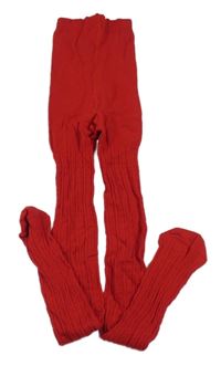 Červené vzorované punčocháče M&S