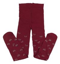 Vínové silonky s mašličkami 