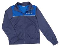 Tmavomodro-modrá športová prepínaci mikina s číslom